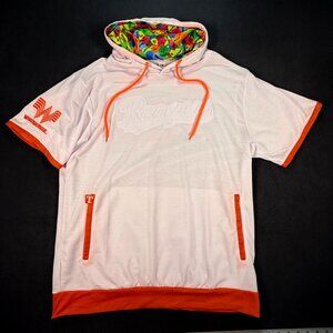 NEW Texas Rangers x Whataburger Short Sleeve Embossed Orange Hoodie Unisex OSFM